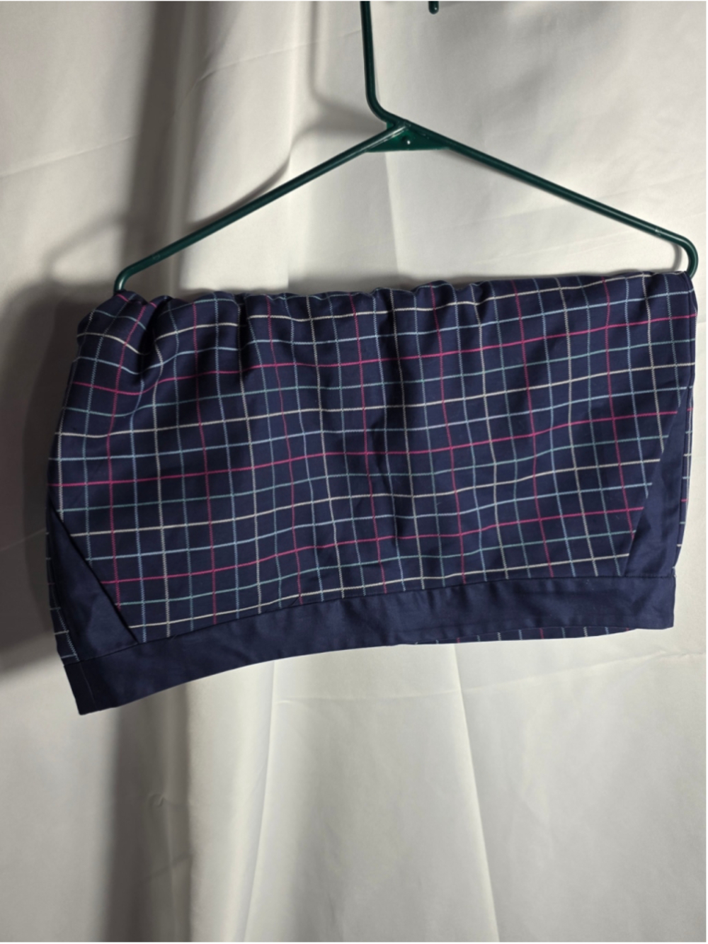 Women's Tommy Hilfiger Mini Skirt Size 12 Navy Plaid pink chic preppy business